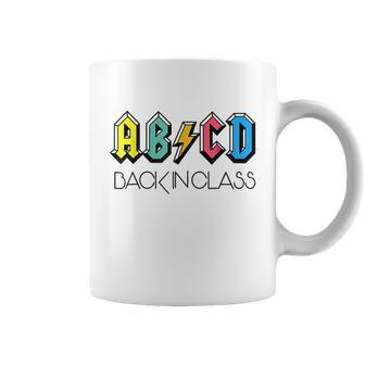 Cute Teacher Abcd Back In Class Colorful Back To School Rock Graphic Design Printed Casual Daily Basic Coffee Mug - Thegiftio UK