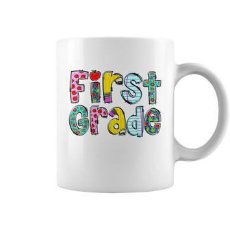 First Grade Girls Boys Teacher Team 1St Grade Squad Boy Girl Graphic Design Printed Casual Daily Basic Coffee Mug - Thegiftio UK