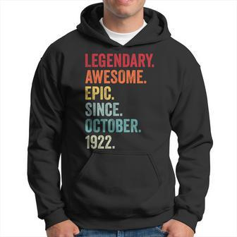 100Th Birthday Legendary Epic Awesome Since October 1922 Men Hoodie - Thegiftio UK