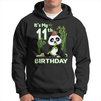 11Th Birthday 11 Years Old Party Animal Panda Lover Men Hoodie - Thegiftio UK