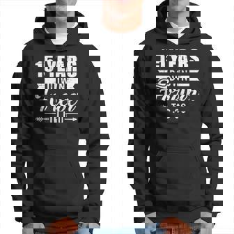 15 Years Down Forever To Go For 15Th Wedding Anniversary Men Hoodie - Thegiftio