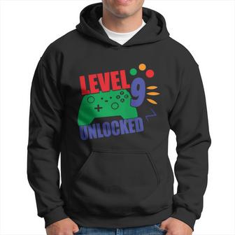 Level 9 Unlocked  9Th Gamer Video Game Birthday Video Game Graphic Design Printed Casual Daily Basic Hoodie
