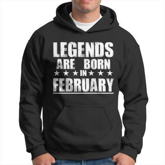 Legends Are Born In February Birthday T-Shirt Graphic Design Printed Casual Daily Basic Hoodie