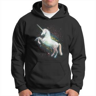 Magical Space Unicorn Graphic Design Printed Casual Daily Basic Hoodie