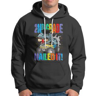 2Nd Grade Nailed It Monster Truck Dinosaur Funny Gift Hoodie - Monsterry DE