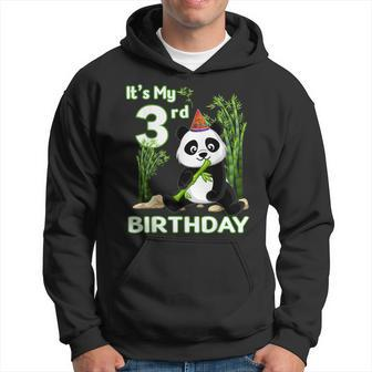 3Rd Birthday 3 Years Old Party Animal Panda Lover Men Hoodie - Thegiftio UK