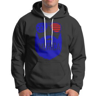 4Th Of July Merica Bearded Glasses Proud American Hoodie - Monsterry