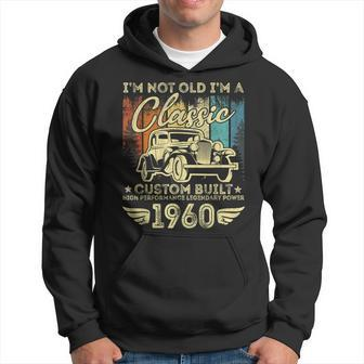 62 Year Old Vintage 1960 Classic Car 62Nd Birthday Gifts Men Hoodie Graphic Print Hooded Sweatshirt - Thegiftio UK