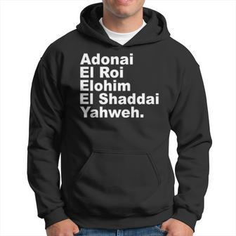 Adonai El Roi Elohim El Shaddai Yahweh Men Hoodie - Thegiftio UK