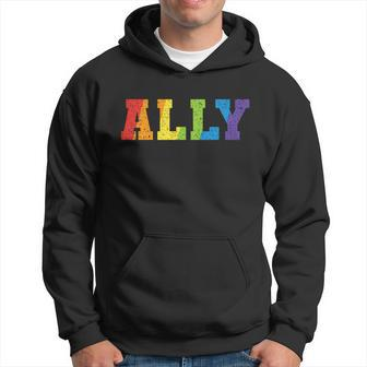 Ally Rainbow Lgbt Ally Gay Pride Parades Lgbt Awareness Graphic Design Printed Casual Daily Basic Hoodie - Thegiftio UK