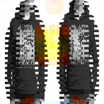 Aloha Hawaii Sunset Palm Trees Hoodie - Thegiftio
