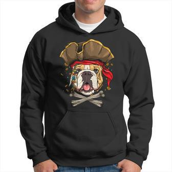 American Bulldog Pirate Jolly Roger Crossbones Dog Lover Men Hoodie - Thegiftio UK