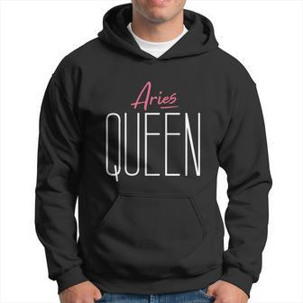 Aries Queen Classy Aries Woman Birthday Astrology Sign Pullover Graphic Design Printed Casual Daily Basic Hoodie - Thegiftio UK