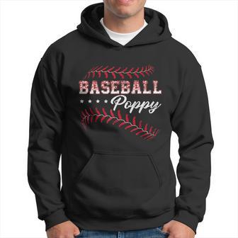 Baseball Poppy Funny Baseball Player Sports Fathers Day Hoodie - Thegiftio UK