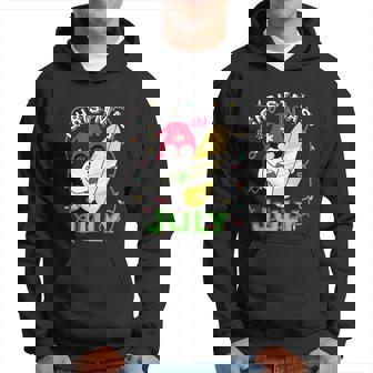Beach Santa Surfer Christmas In July Tropical Beach Surfing Graphic Design Printed Casual Daily Basic V2 Hoodie - Thegiftio UK