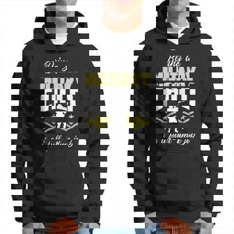 Being A Military Child Is A Full Time Job Army Veteran Graphic Design Printed Casual Daily Basic Hoodie - Thegiftio