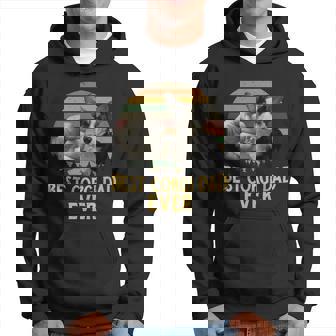 Best Corgi Dad Ever Vintage Sunset Retro Hoodie - Thegiftio UK