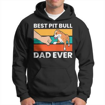 Best Pit Bull Dad Ever Funny Pitbull Dog Owner Men Hoodie - Thegiftio UK