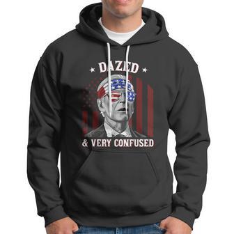 Biden Dazed And Very Confused Tie Dye Funny Anti Joe Biden Hoodie - Monsterry