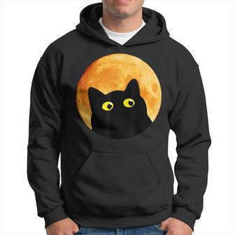 Black Cat Halloween Design Funny Cat Halloween Hoodie - Seseable
