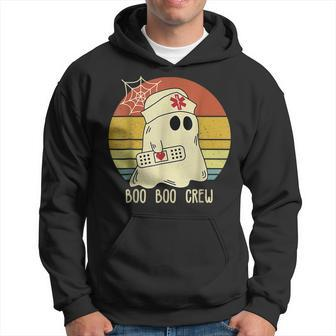 Boo Boo Crew Nurse Funny Ghost Women Halloween Nurse V4 Men Hoodie Graphic Print Hooded Sweatshirt - Thegiftio UK