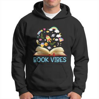 Book Vibes Book Lover Bookworm Funny Bookrish Reading Library V2 Hoodie - Thegiftio UK