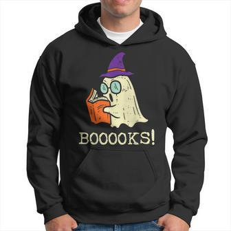 Books Ghost Boo Funny Reading Halloween Teacher Librarian Hoodie - Seseable