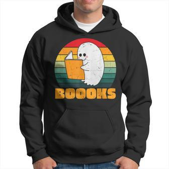 Boooks Ghost Funny Librarian Book Lovers Halloween Costume Hoodie - Thegiftio UK