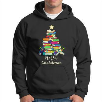 Christmas Book Lover Ugly Christmas Book Lover Christmas Tree Hoodie - Thegiftio UK