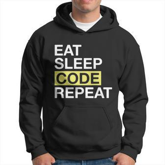 Coding Lover Eat Sleep Code Repeat Coder Great Men Hoodie
