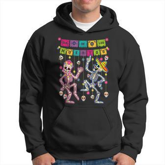 Couples Skeleton Dancing Sugar Skull Mexican Halloween Hoodie - Seseable