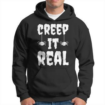 Creep It Real Funny Halloween Spider Gift Hoodie - Seseable