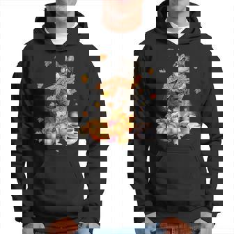 Cute Cat & Pumpkin Spice Funny Cat Lover Fall Thanksgiving Hoodie - Thegiftio
