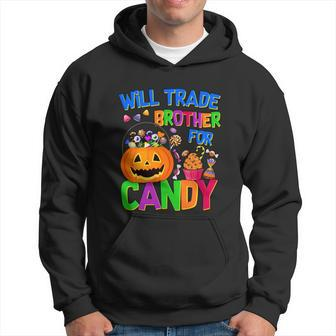 Cute Halloween Funny Halloween Day Will Trade Brother For Candy Graphic Design Printed Casual Daily Basic Hoodie - Thegiftio UK