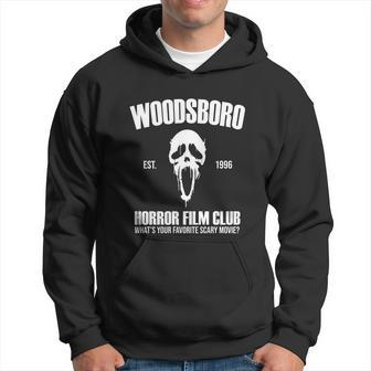 Cute Halloween Funny Halloween Day Woodsboro Horror Film Club Scary Movie Hoodie - Thegiftio UK