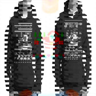 Dabbing Santa Claus Ugly Christmas Sweater Design Graphic Design Printed Casual Daily Basic Hoodie - Thegiftio