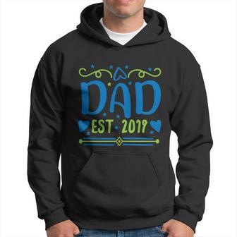 Dad Est 2019 Expecting Baby Fathers Day Gifts Cute Designs Hoodie - Thegiftio UK