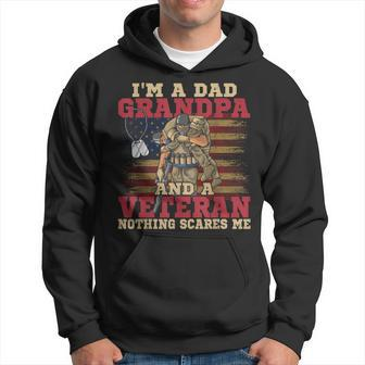 Im A Dad Grandpa And A Veteran Happy Fathers Day Military Men Hoodie - Thegiftio UK