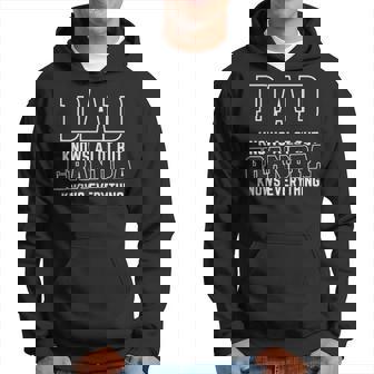 Dad Knows A Lot But Grandpa Knows Everything Funny Opa Granddad Gift Men Hoodie - Thegiftio