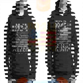 Dd214 Alumni Military Veteran Vintage American Flag Men Hoodie - Thegiftio