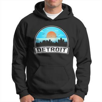 Detroit Skyline Downtown Detroit Motor City Men Hoodie - Thegiftio UK