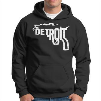 Detroit Smoking Gun Vintage Men Hoodie Graphic Print Hooded Sweatshirt - Thegiftio UK