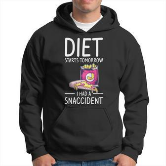 Diet Starts Tomorrow I Had A Snaccident Workout Exercise Hoodie - Thegiftio UK