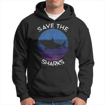 Diving Shark Shark Shark Fish Retro Vintage Men Hoodie - Thegiftio UK