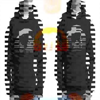 Elephant Retro Sunset Elephant Gift Hoodie - Thegiftio