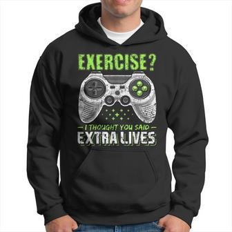 Extra Lives Funny Video Game Controller Retro Gamer Boys V14 Hoodie - Thegiftio UK