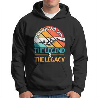 Father And Son The Legend The Legacy Retro Vintage Men Hoodie - Thegiftio UK