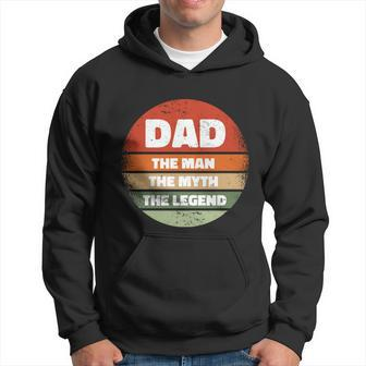 Fathers Day Dad The Man Quote Retro Sunset Father’S Day Men Hoodie - Thegiftio UK