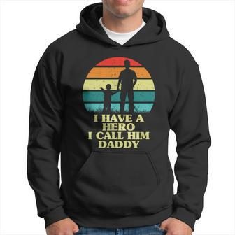 Fathers Day Fathers Day Best Dad Ever Retro Sunset Fathers Day Hoodie - Thegiftio UK