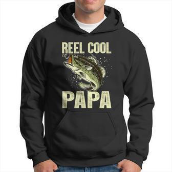 Fathers Day Gift Reel Cool Papa Fishing Fathers Dad Daddy Cute Gift Hoodie - Thegiftio UK
